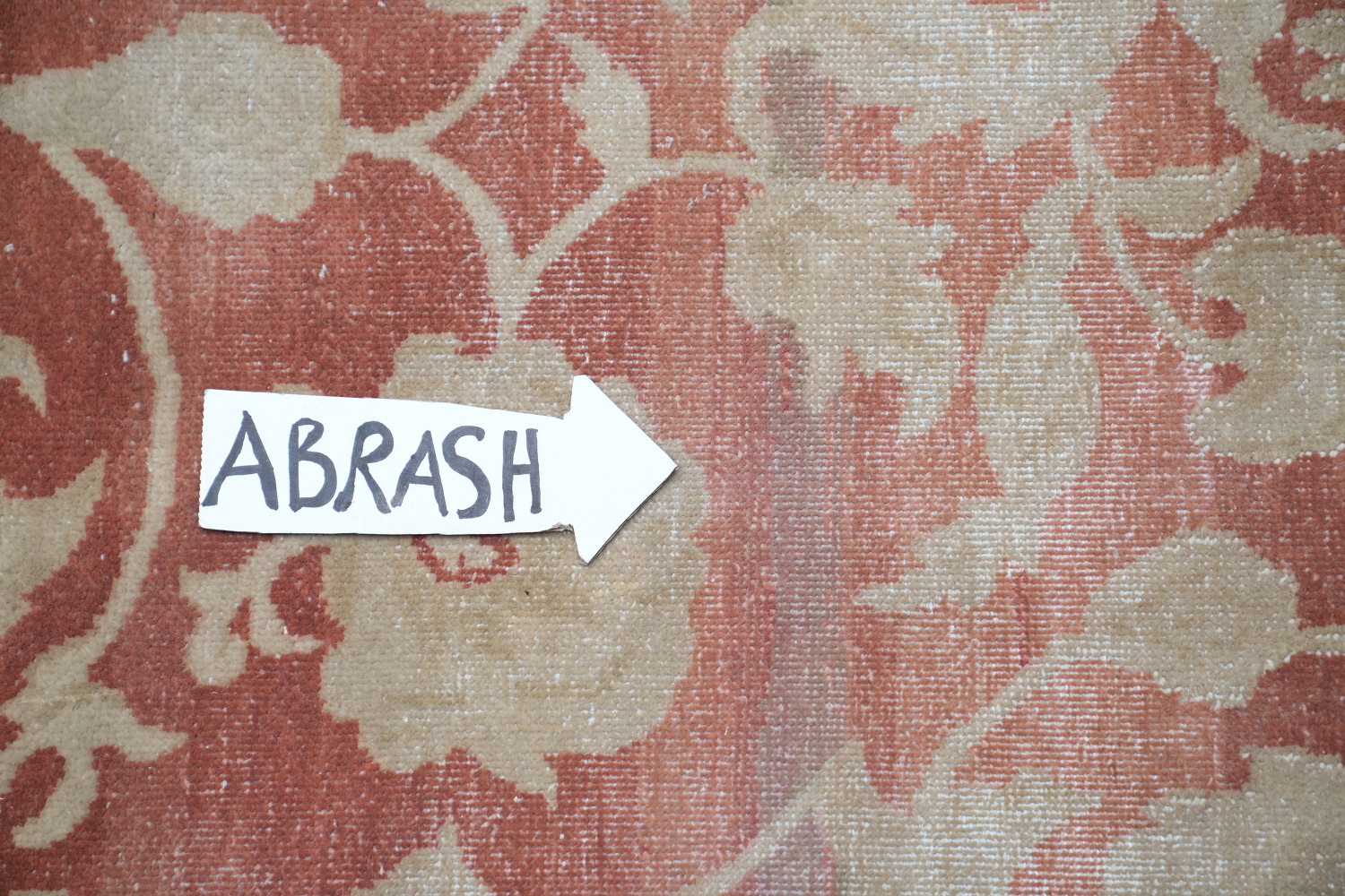 Vegetable Dye Floral Oushak Egyptian Rust Area Rug 9x13