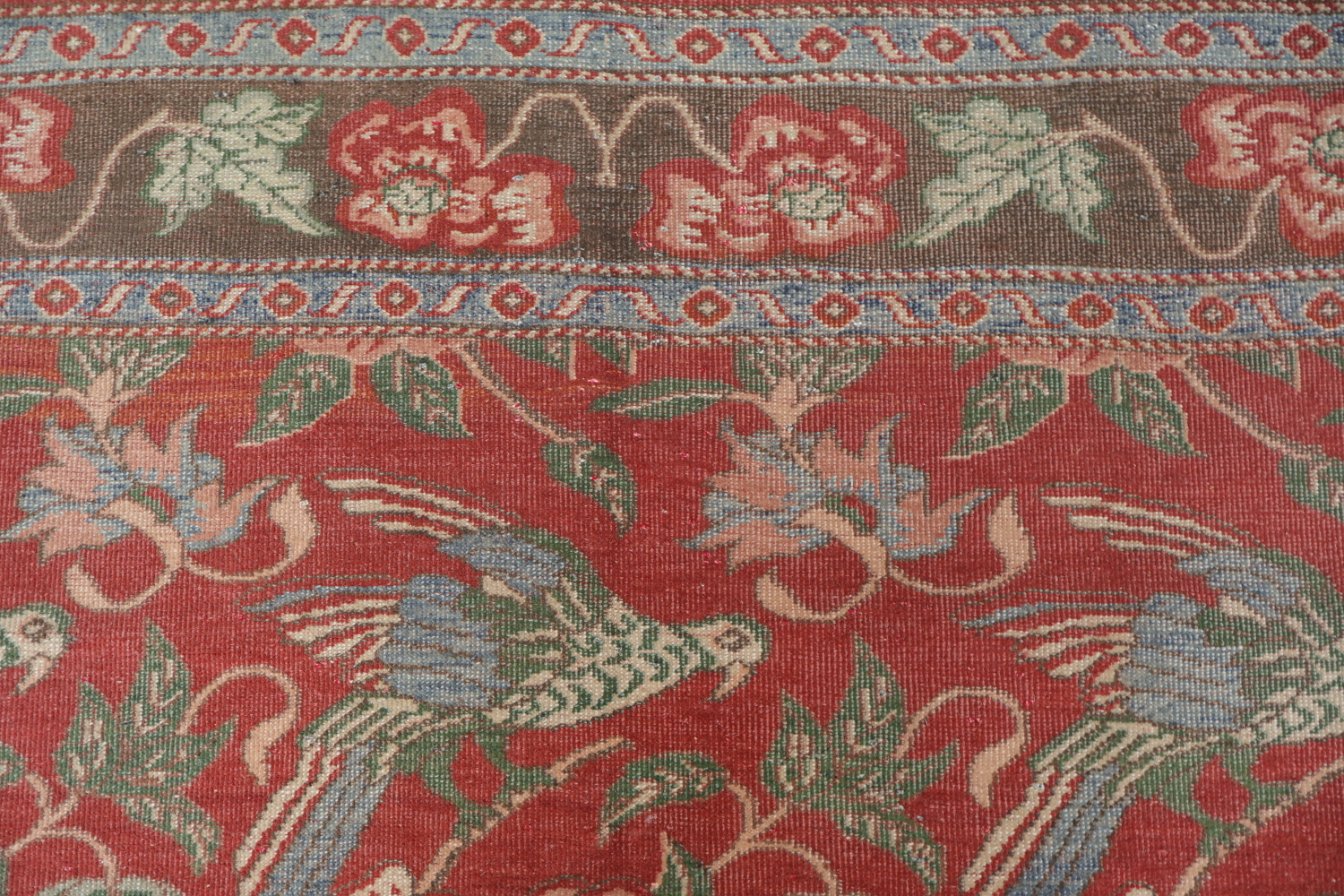 Animal Pictorial Vegetable Dye Oushak Egypt Area Rug 7x10
