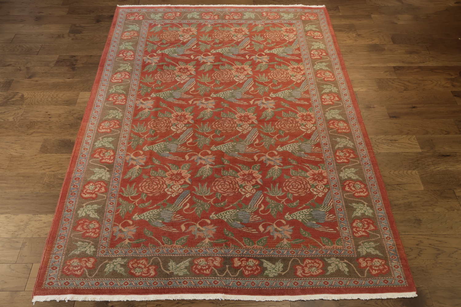 Animal Pictorial Vegetable Dye Oushak Egypt Area Rug 7x10