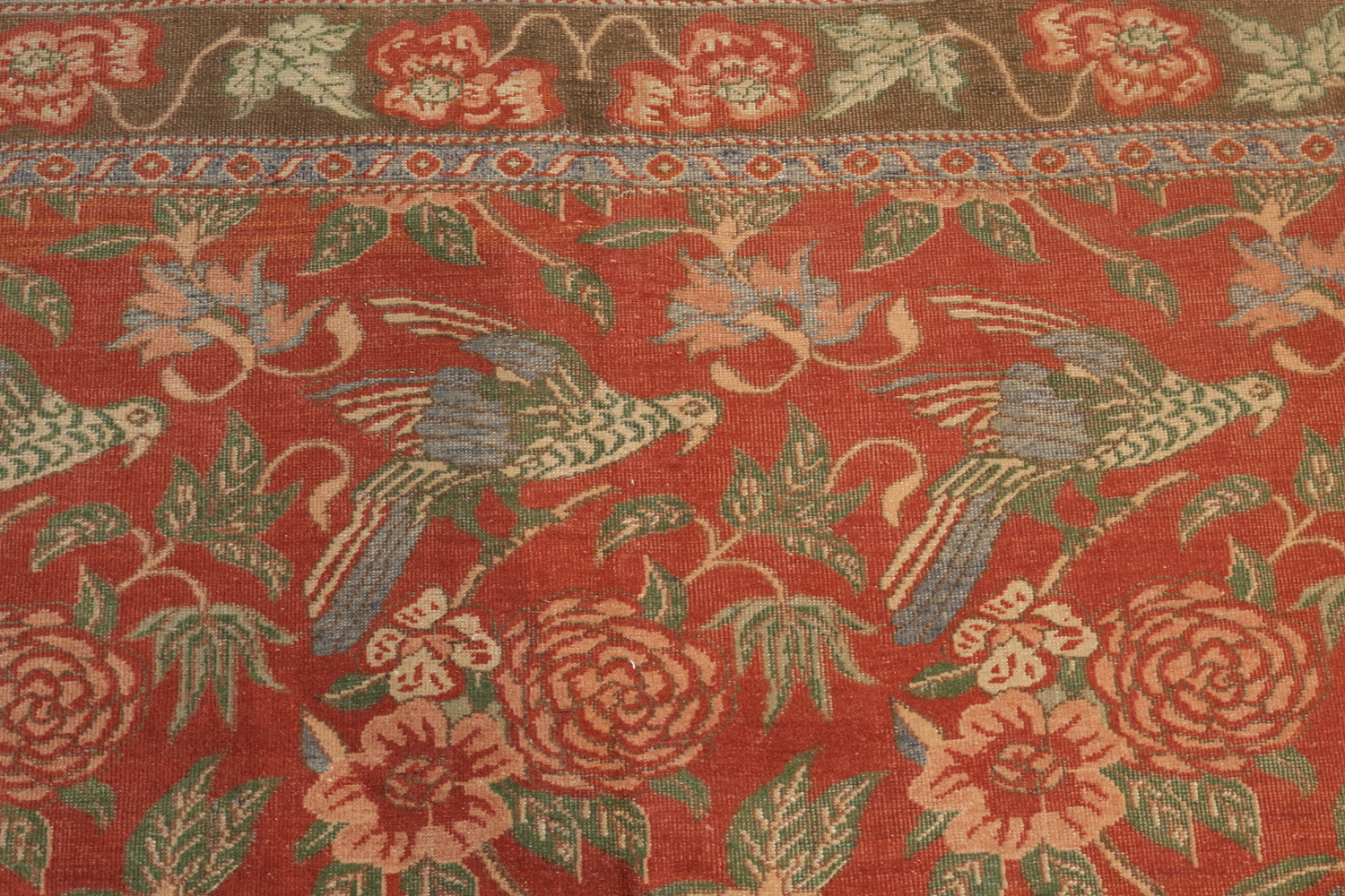 Animal Pictorial Vegetable Dye Oushak Egypt Area Rug 7x10