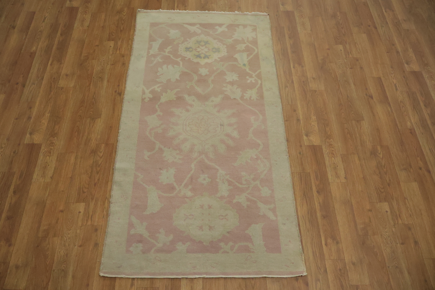 Antique Vegetable Dye Oushak Turkish Area Rug 3x5