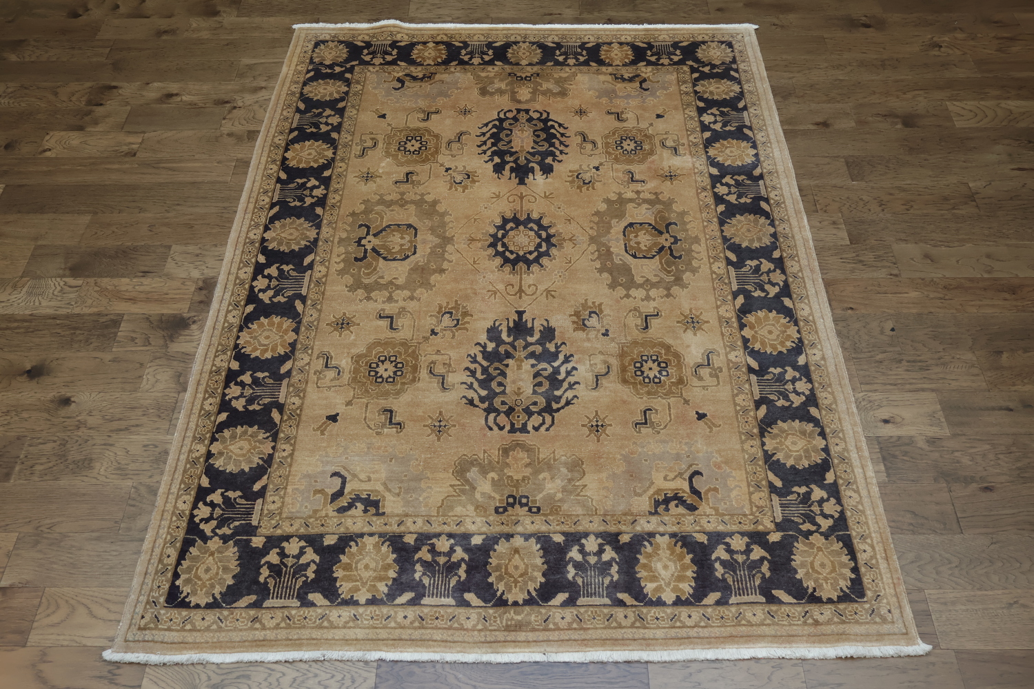 Antique Look Geometric Sultanabad Persian Area Rug 7x10