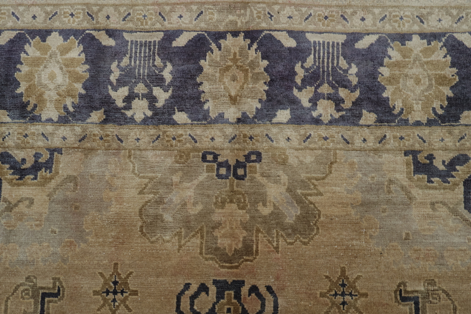 Antique Look Geometric Sultanabad Persian Area Rug 7x10
