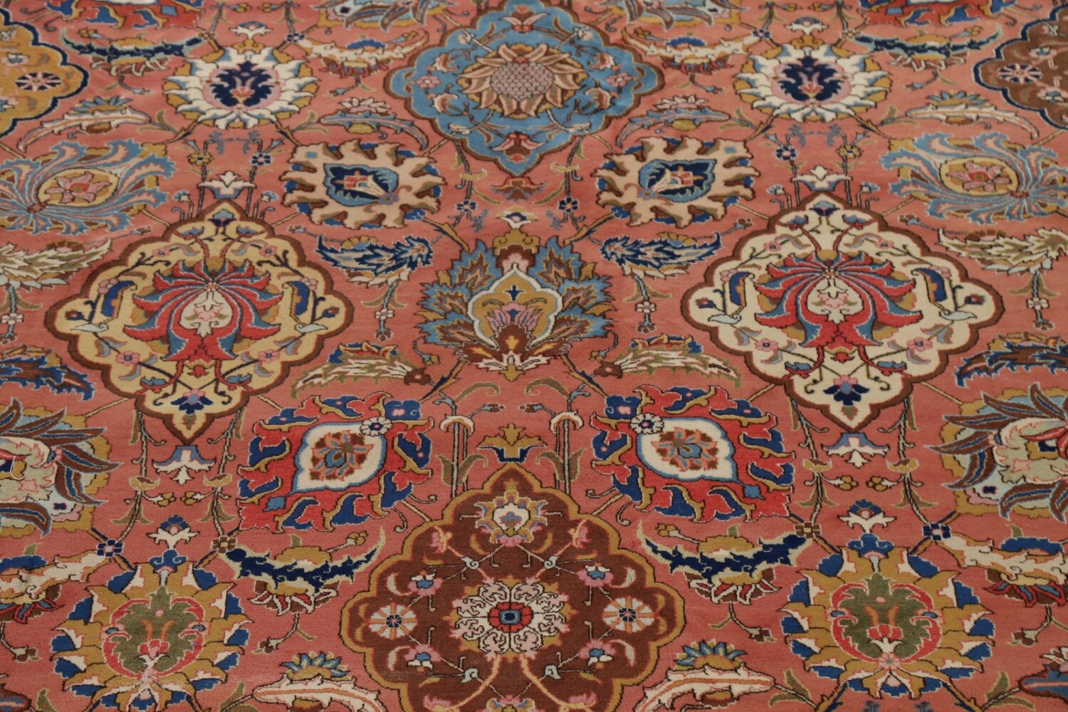 Antique Vegetable Dye Tabriz Heydarzadeh Persian Rug 11x18