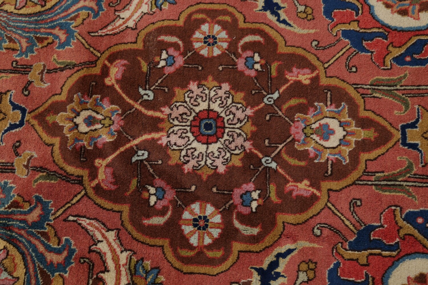 Antique Vegetable Dye Tabriz Heydarzadeh Persian Rug 11x18