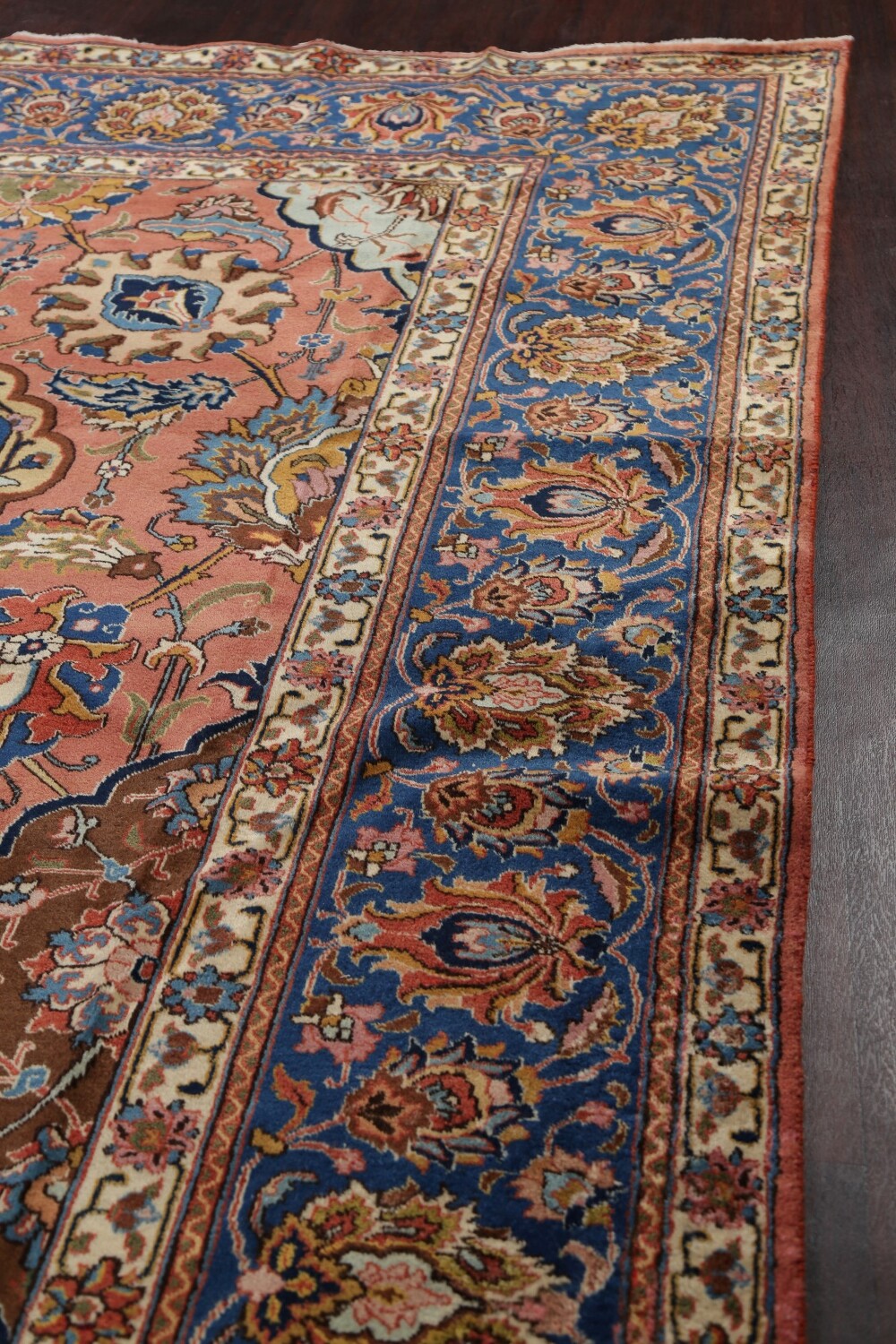 Antique Vegetable Dye Tabriz Heydarzadeh Persian Rug 11x18