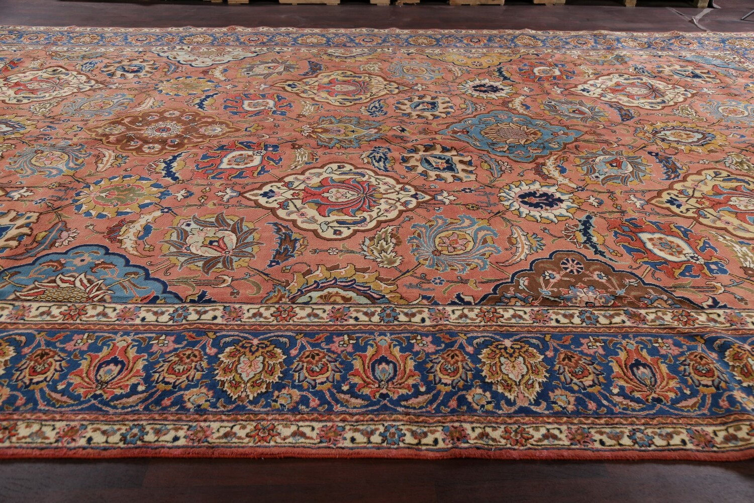 Antique Vegetable Dye Tabriz Heydarzadeh Persian Rug 11x18