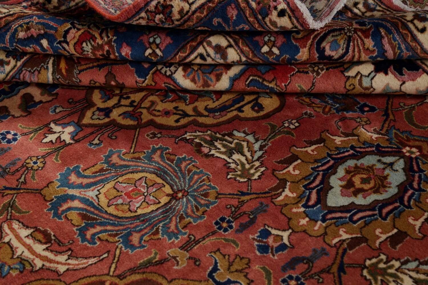 Antique Vegetable Dye Tabriz Heydarzadeh Persian Rug 11x18