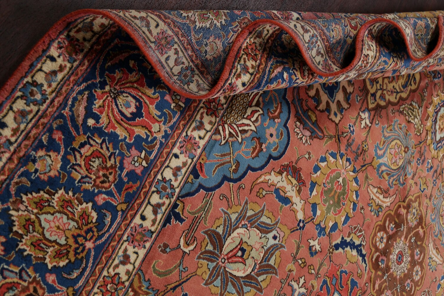 Antique Vegetable Dye Tabriz Heydarzadeh Persian Rug 11x18