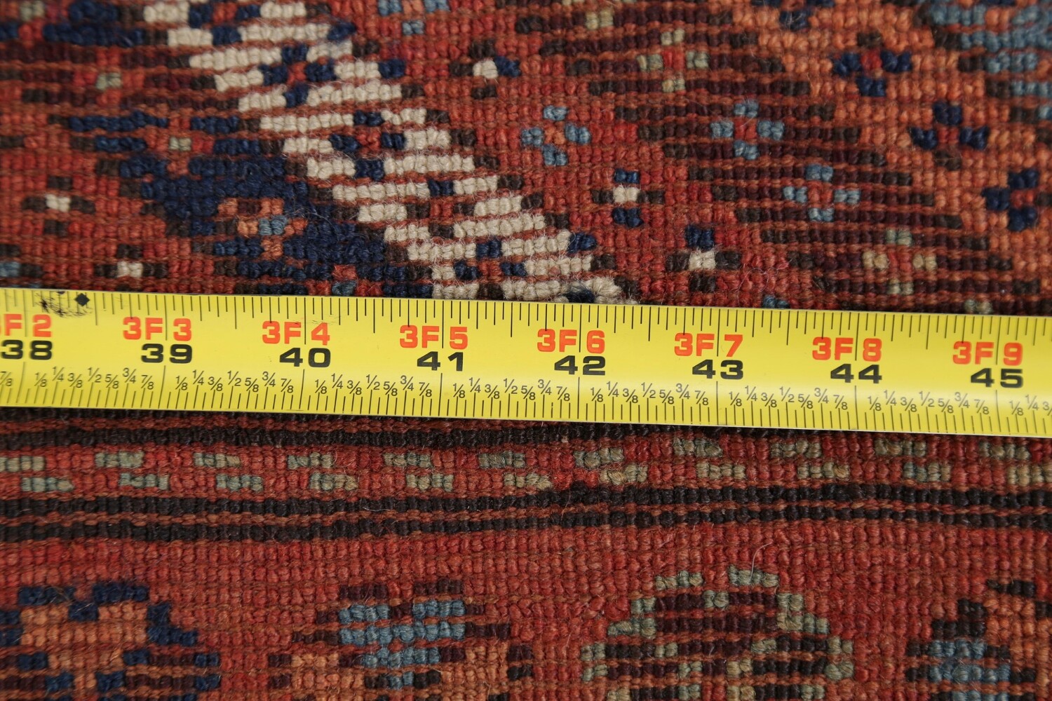 Antique Vegetable Dye Coral Kazak Caucasian Runner Rug 4x11