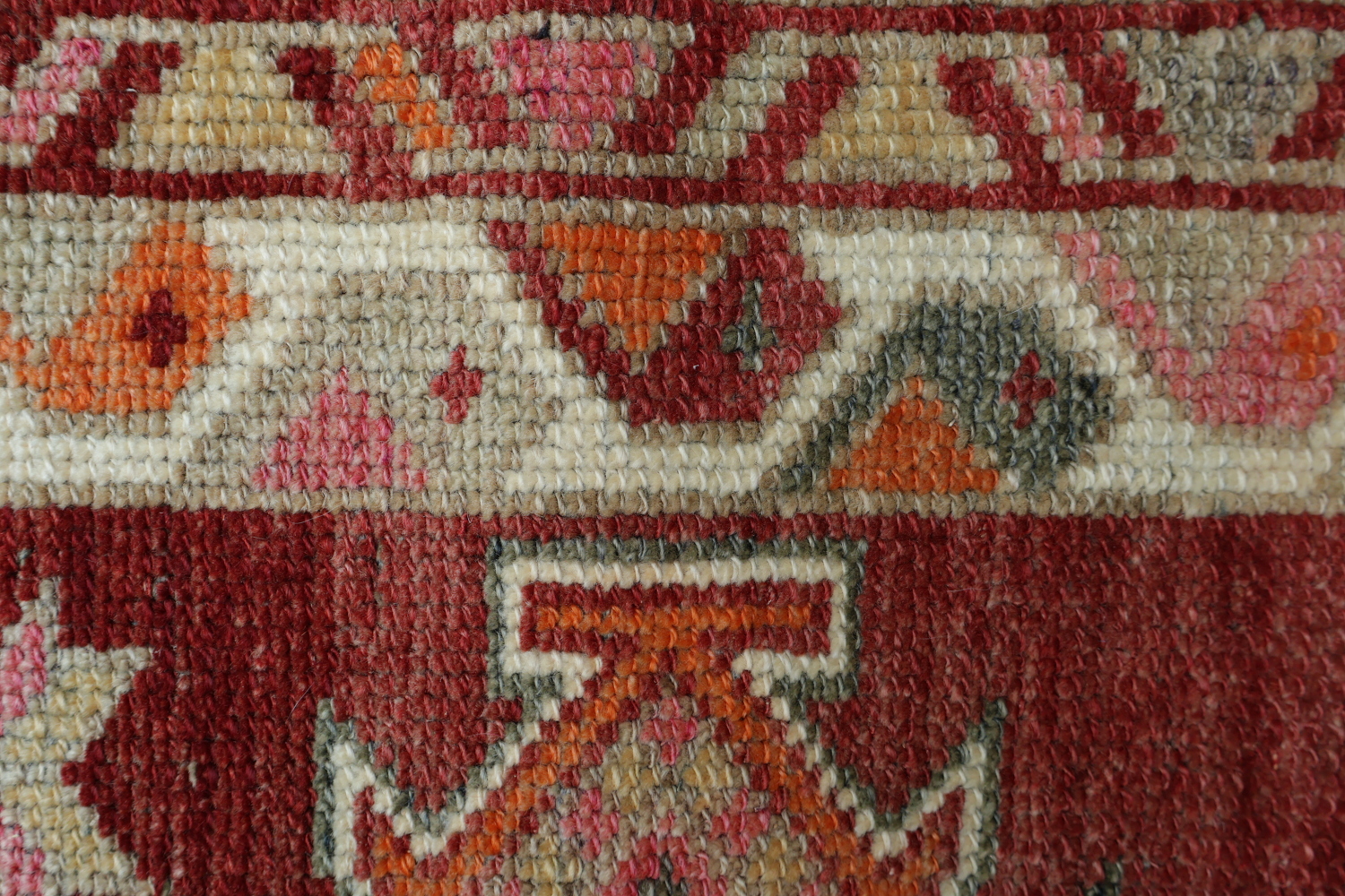Rustic Charm: Red Geometric Turkish Tribal Runner for Hallways 3x12