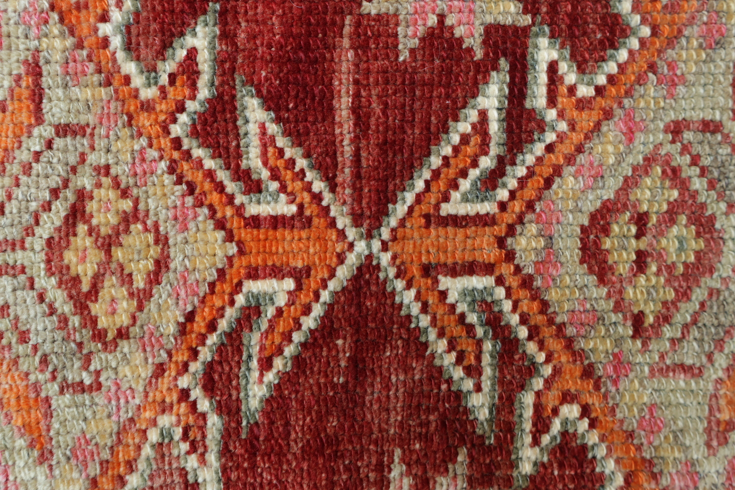 Rustic Charm: Red Geometric Turkish Tribal Runner for Hallways 3x12