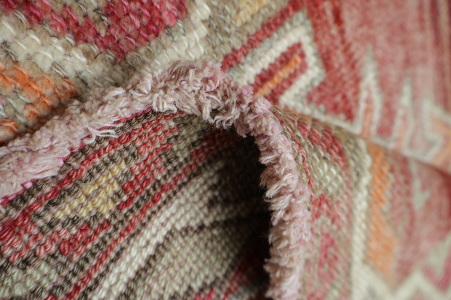 Rustic Charm: Red Geometric Turkish Tribal Runner for Hallways 3x12