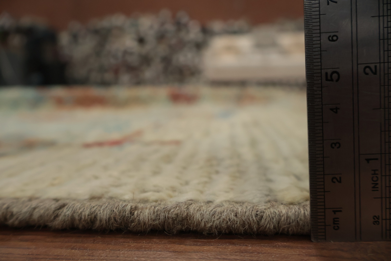 Abstract Earth-Toned Modern Area Rug 9x12 with Distressed Texture Style