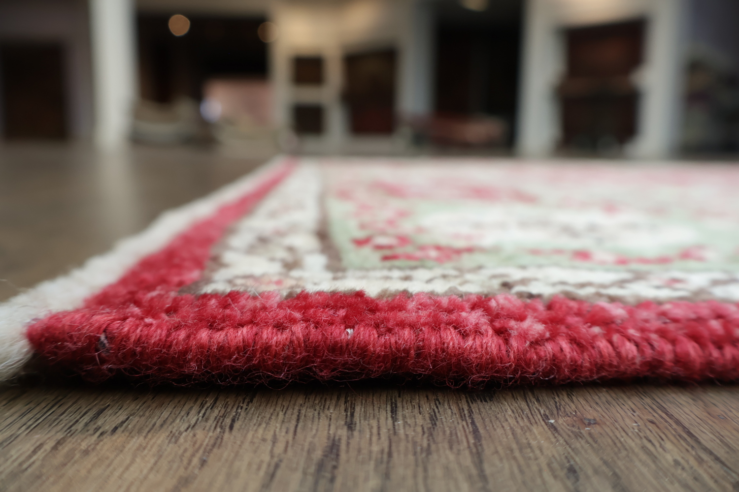 Vegetable Dye Geometric Oushak Turkish Rug 4x6