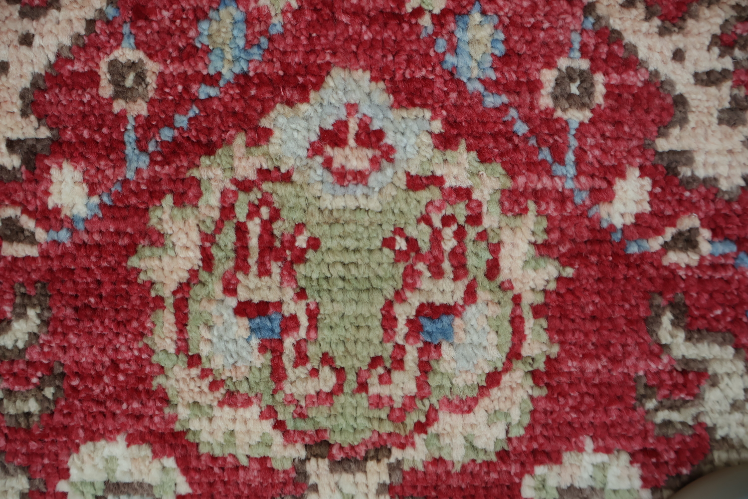 Vegetable Dye Geometric Oushak Turkish Rug 4x6