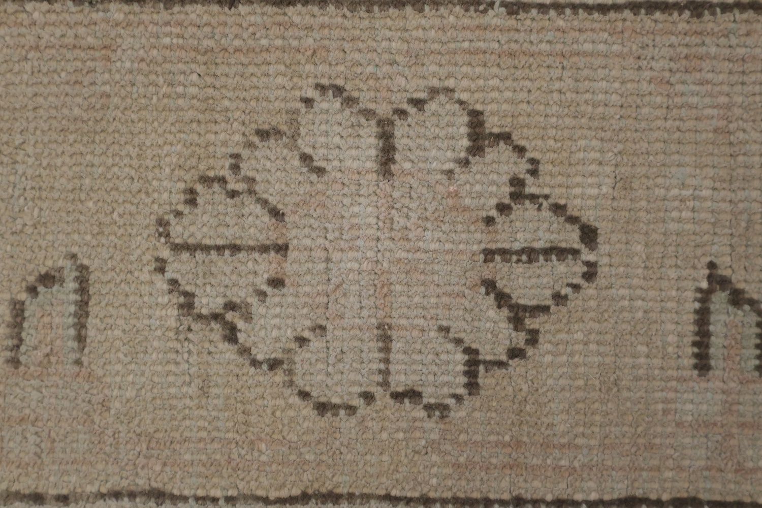Old Vegetable Dye Oushak Turkish Wool Area Rug 6x10