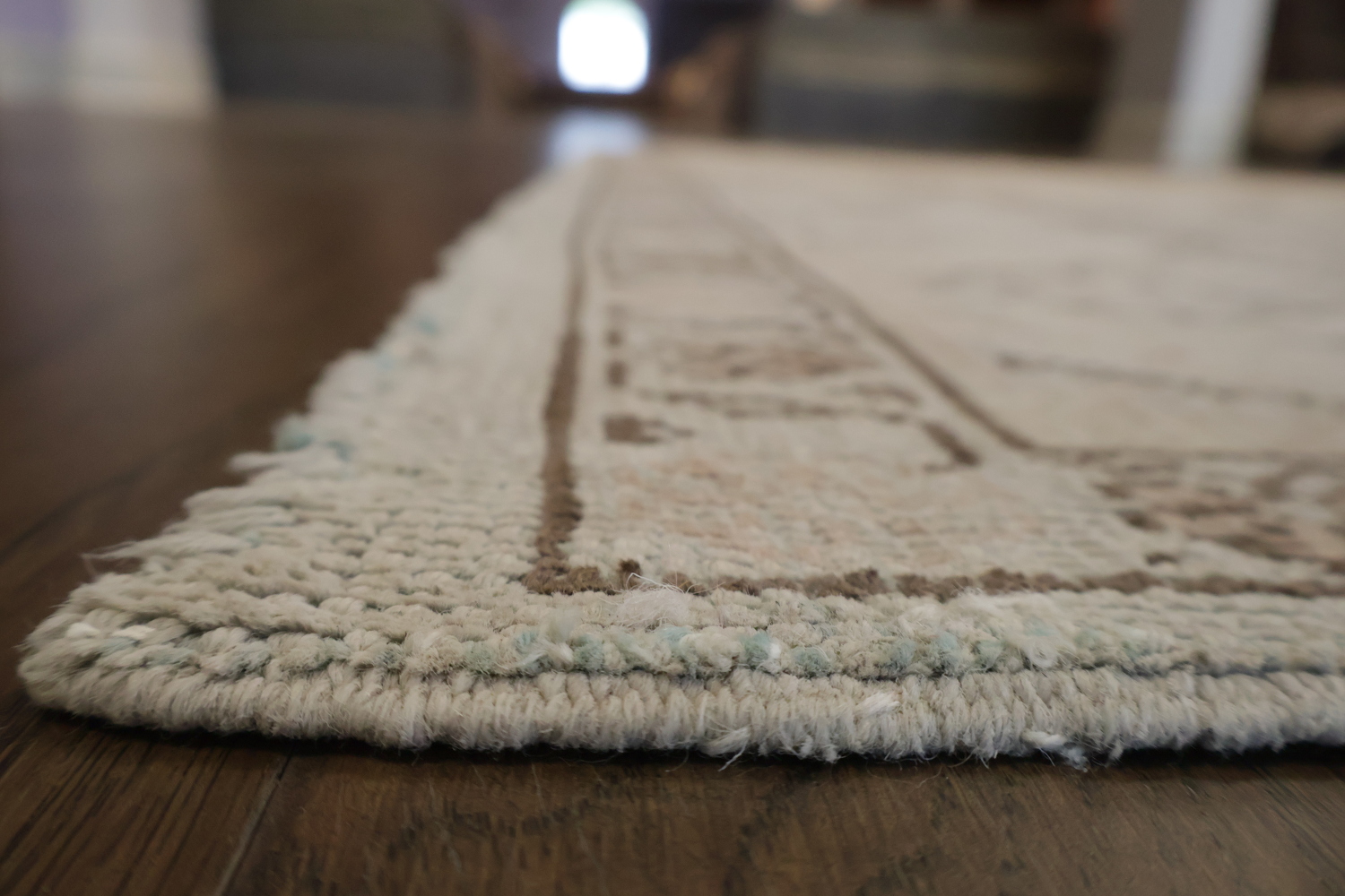 Old Vegetable Dye Oushak Turkish Wool Area Rug 6x10