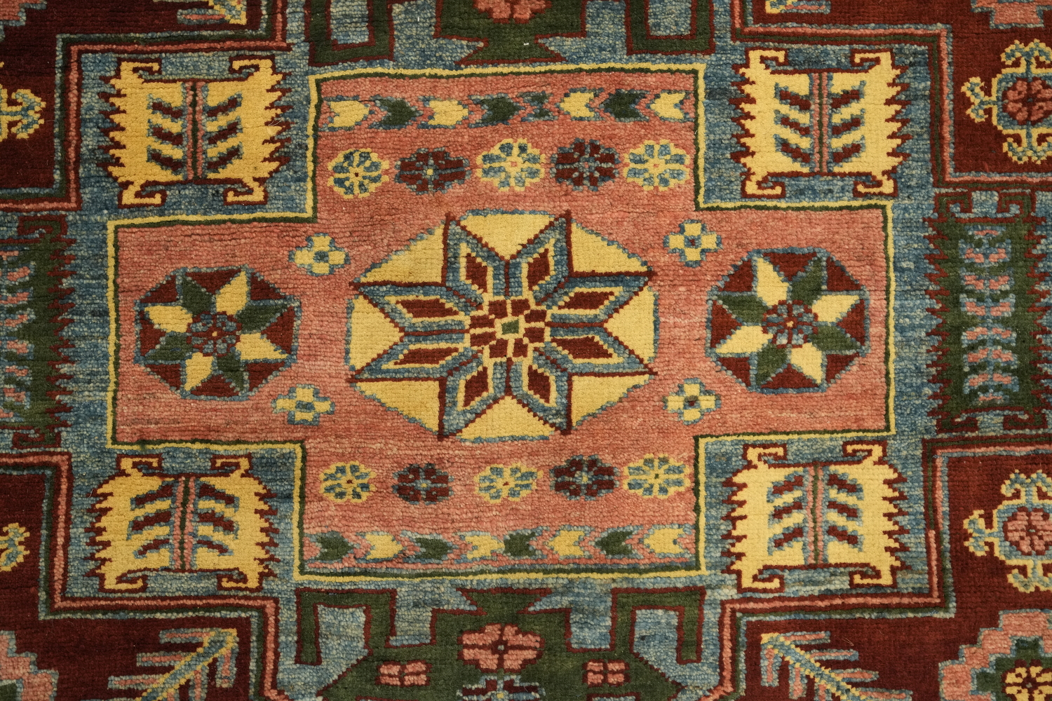 Geometric Super Kazak Oriental Rug 5x6