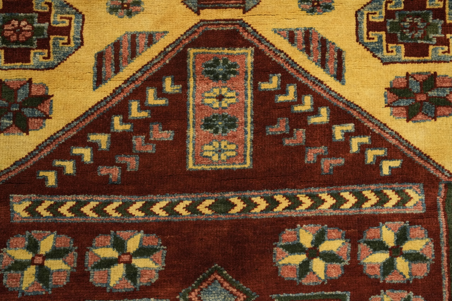 Geometric Super Kazak Oriental Rug 5x6