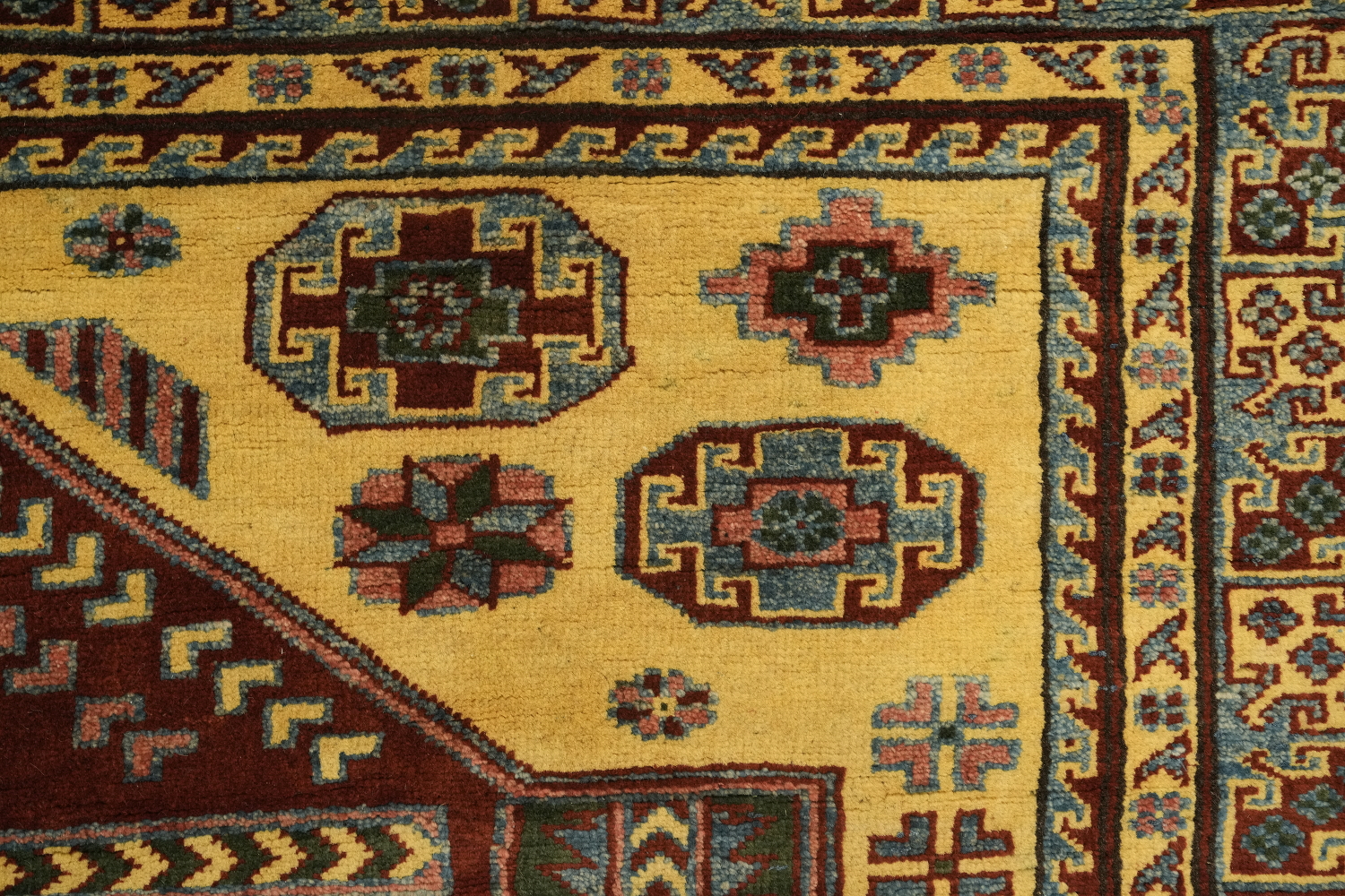 Geometric Super Kazak Oriental Rug 5x6