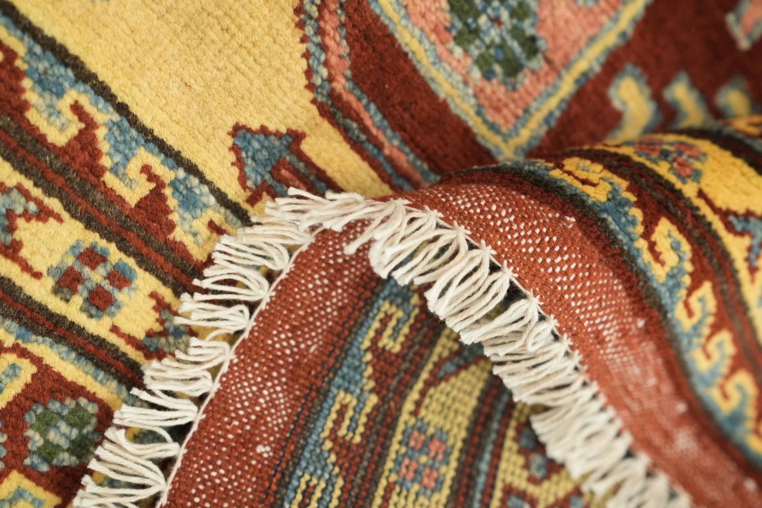 Geometric Super Kazak Oriental Rug 5x6