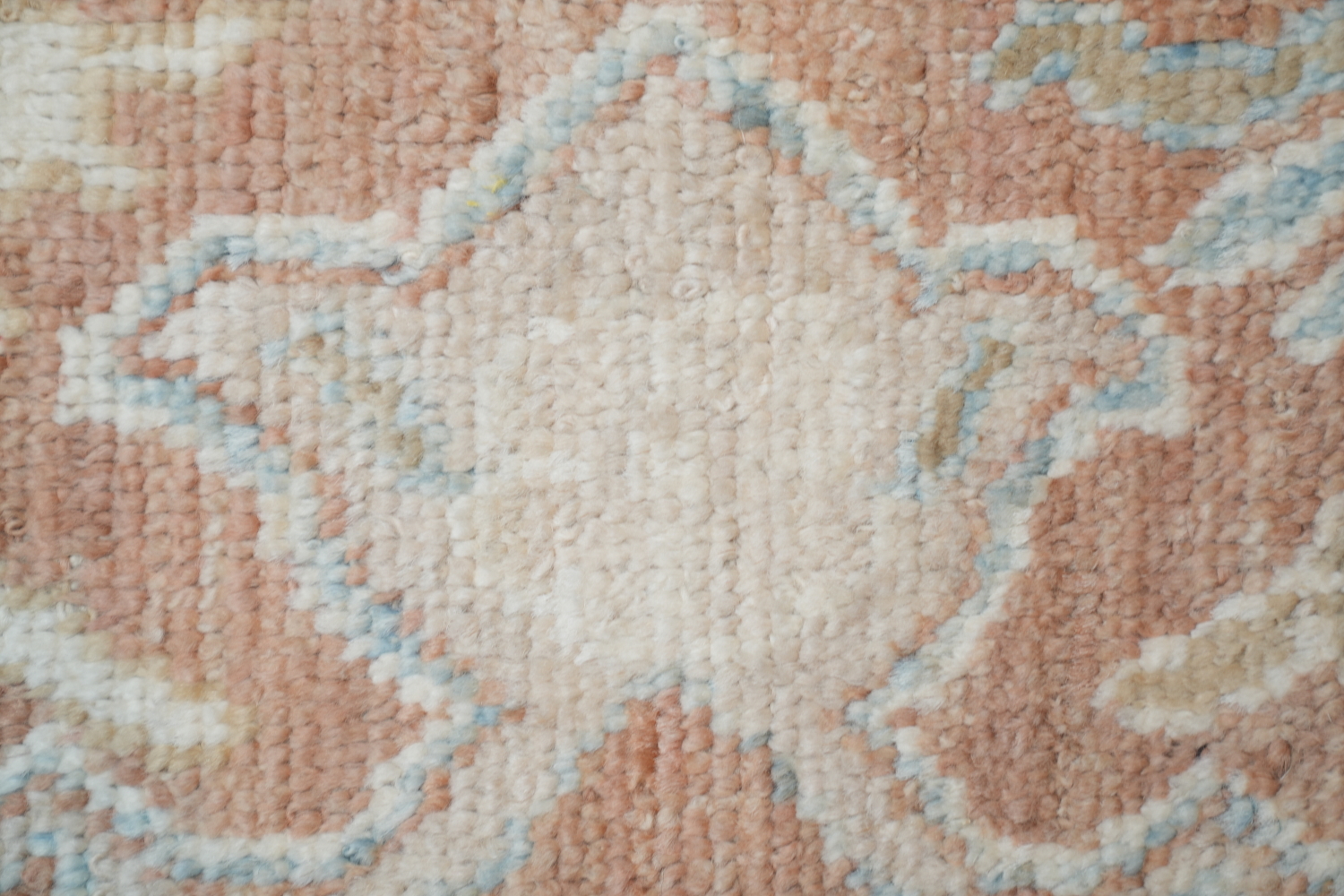 Vegetable Dye Geometric Oushak Turkish Area Rug 9x12
