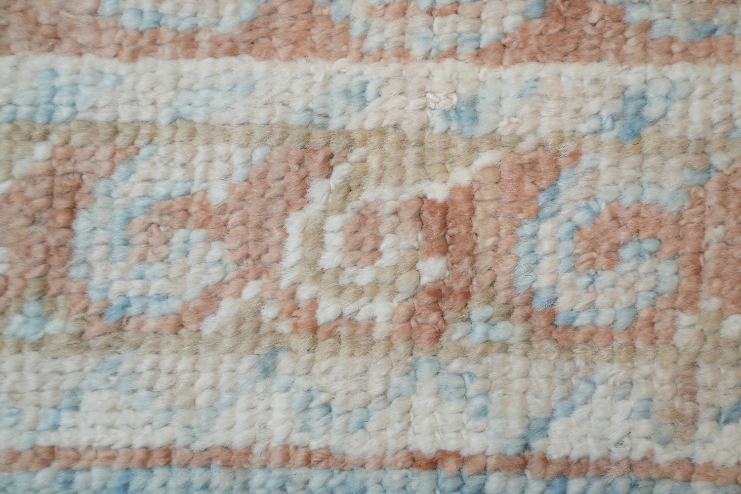 Vegetable Dye Geometric Oushak Turkish Area Rug 9x12