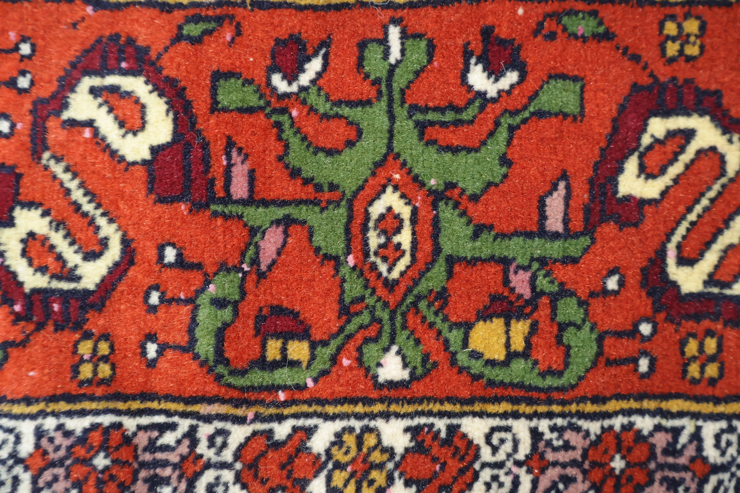 Wool & Silk Red Turkoman Persian Area Rug 4x6