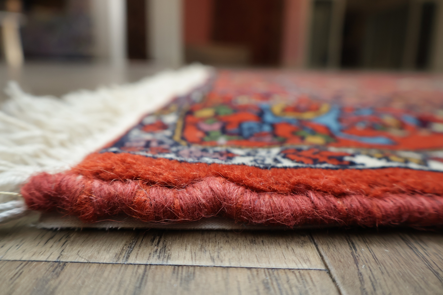 Wool & Silk Red Turkoman Persian Area Rug 4x6