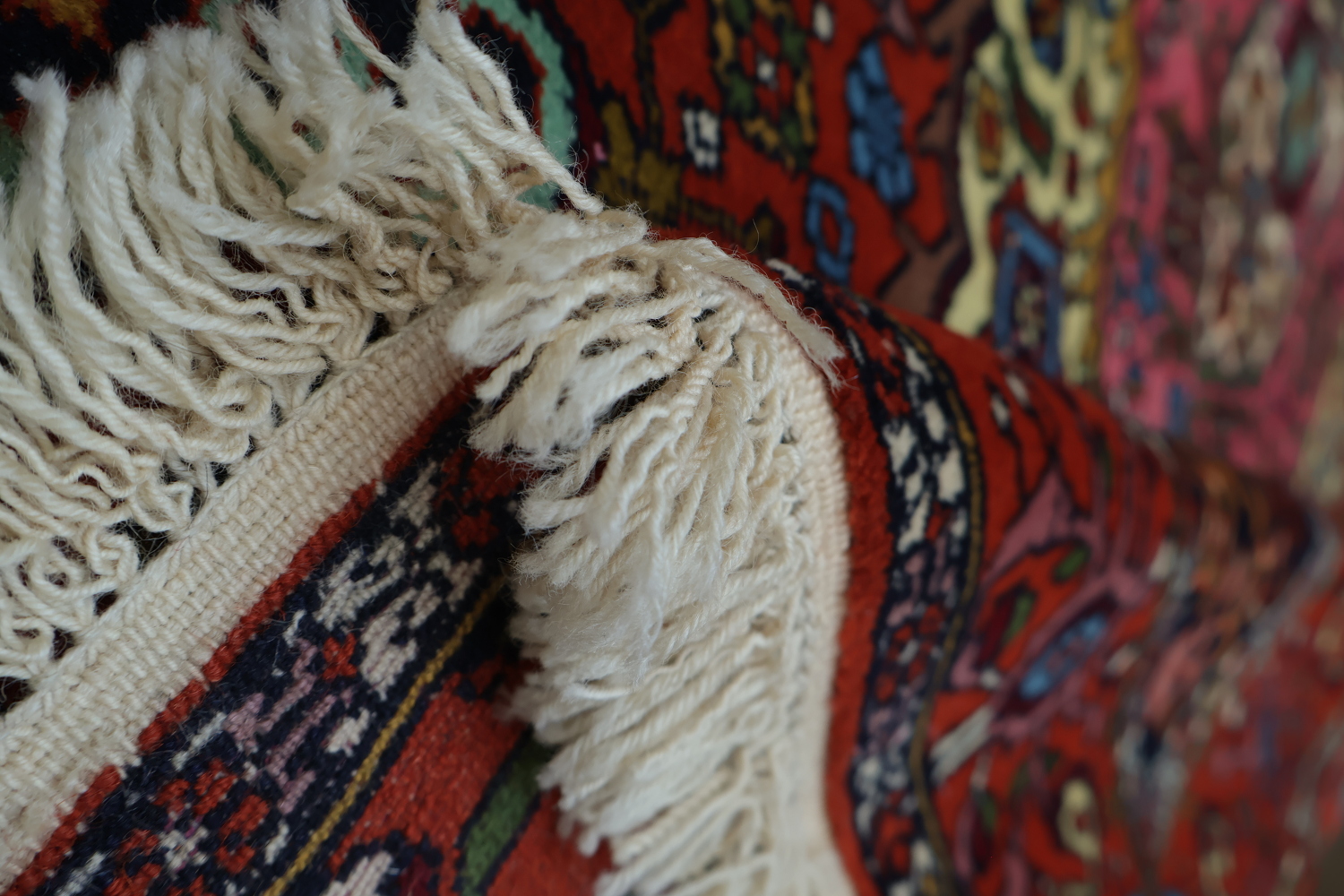 Wool & Silk Red Turkoman Persian Area Rug 4x6