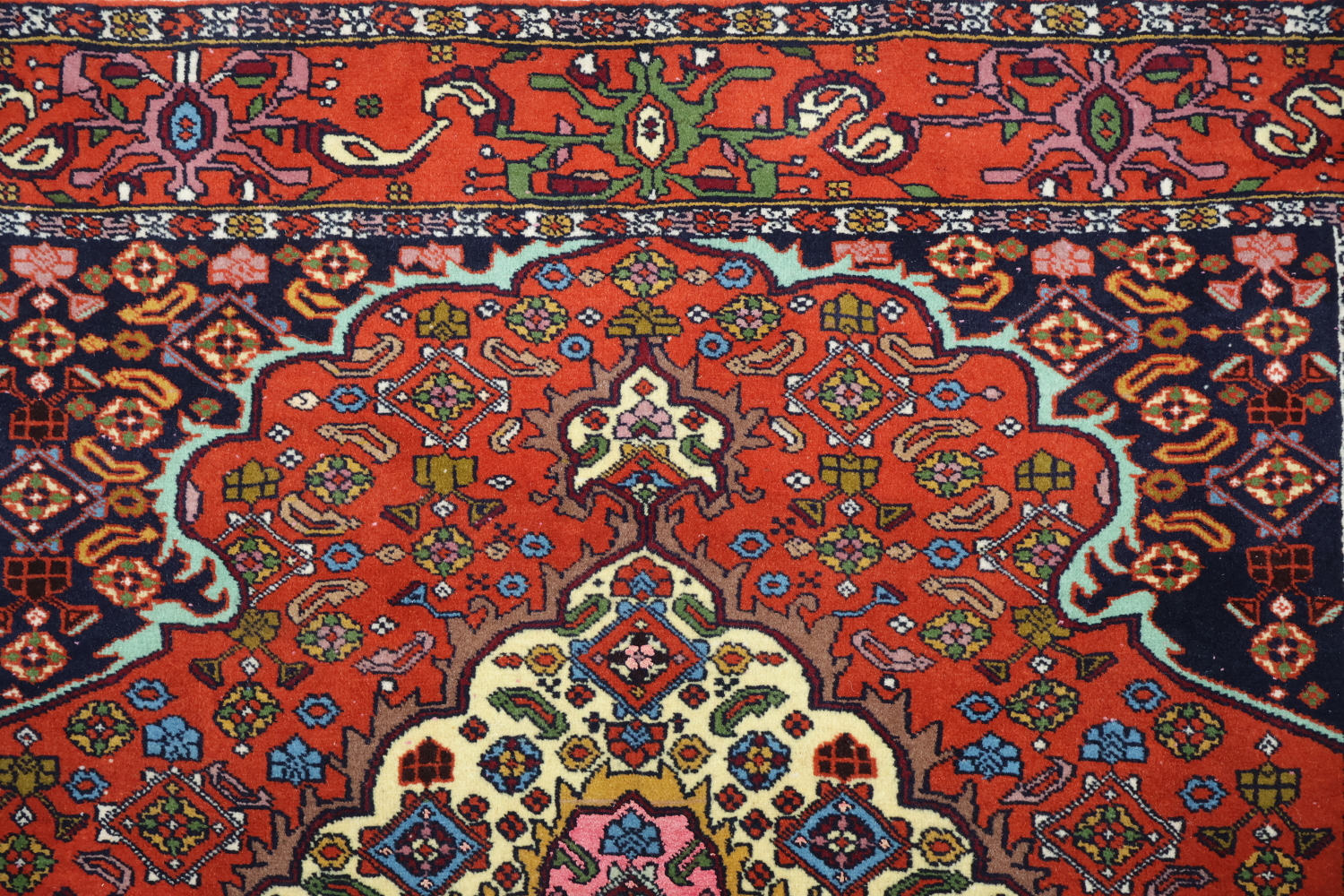 Wool & Silk Red Turkoman Persian Area Rug 4x6