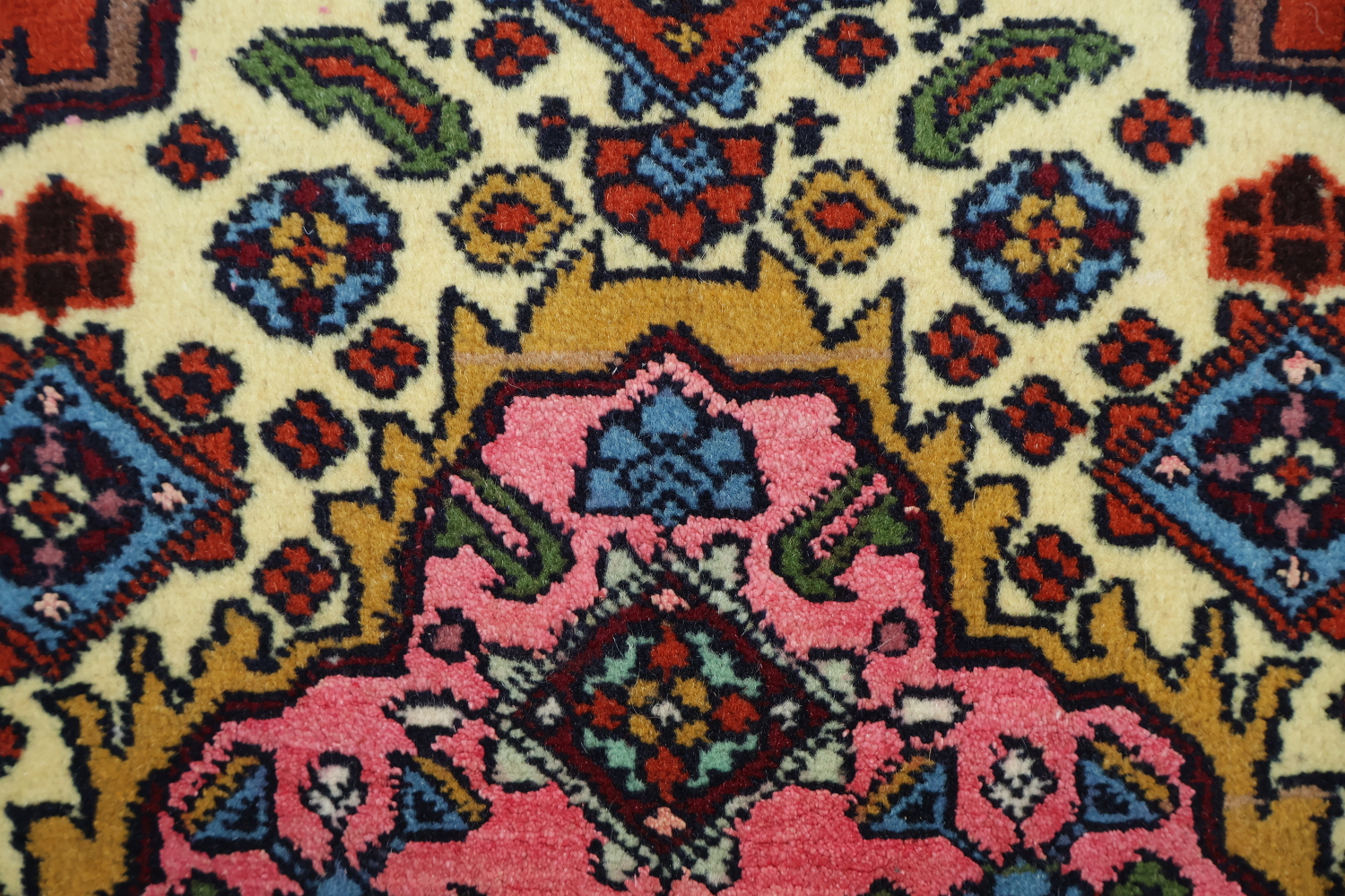 Wool & Silk Red Turkoman Persian Area Rug 4x6