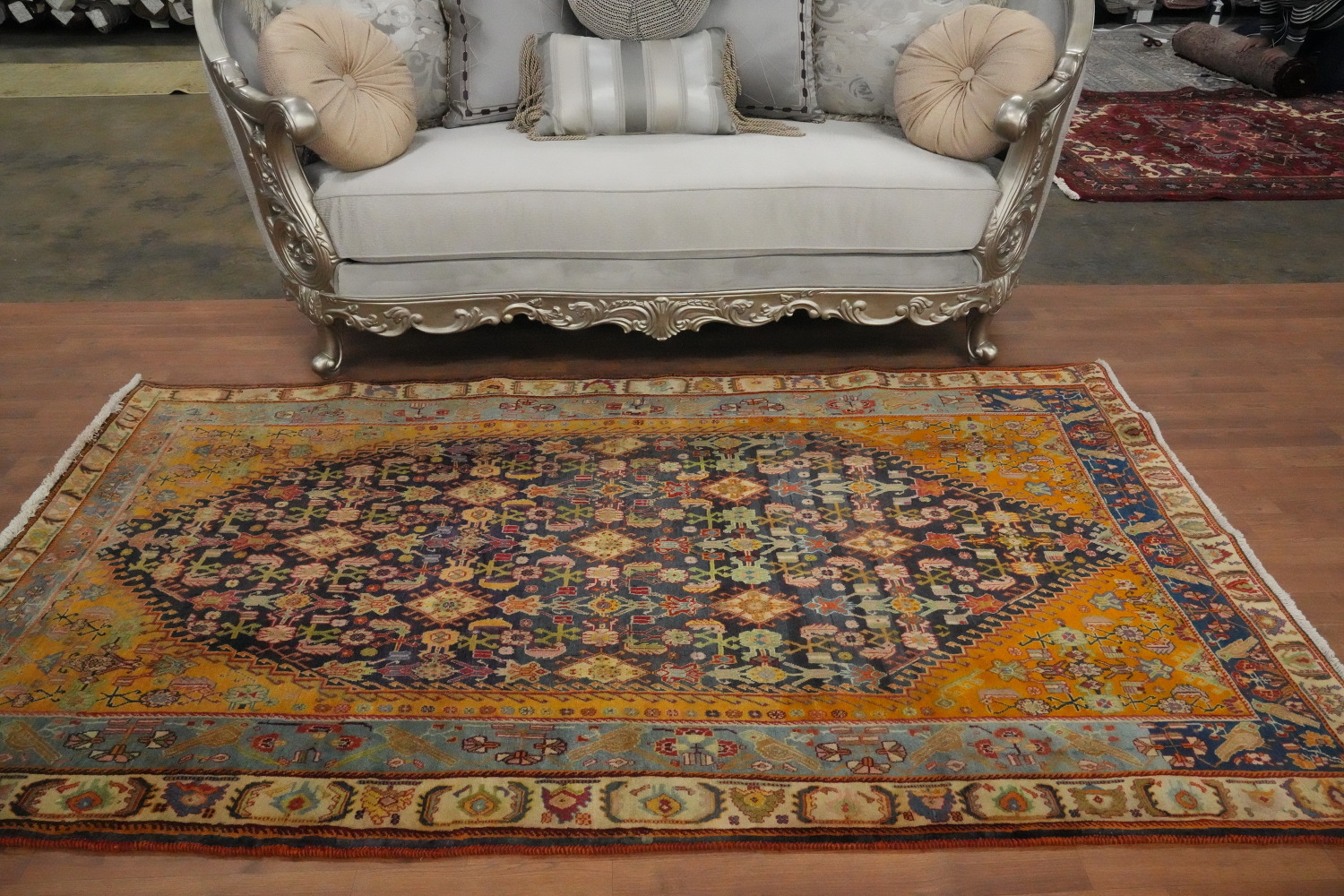Antique Vegetable Dye Kashkoli Persian Area Rug 5x8