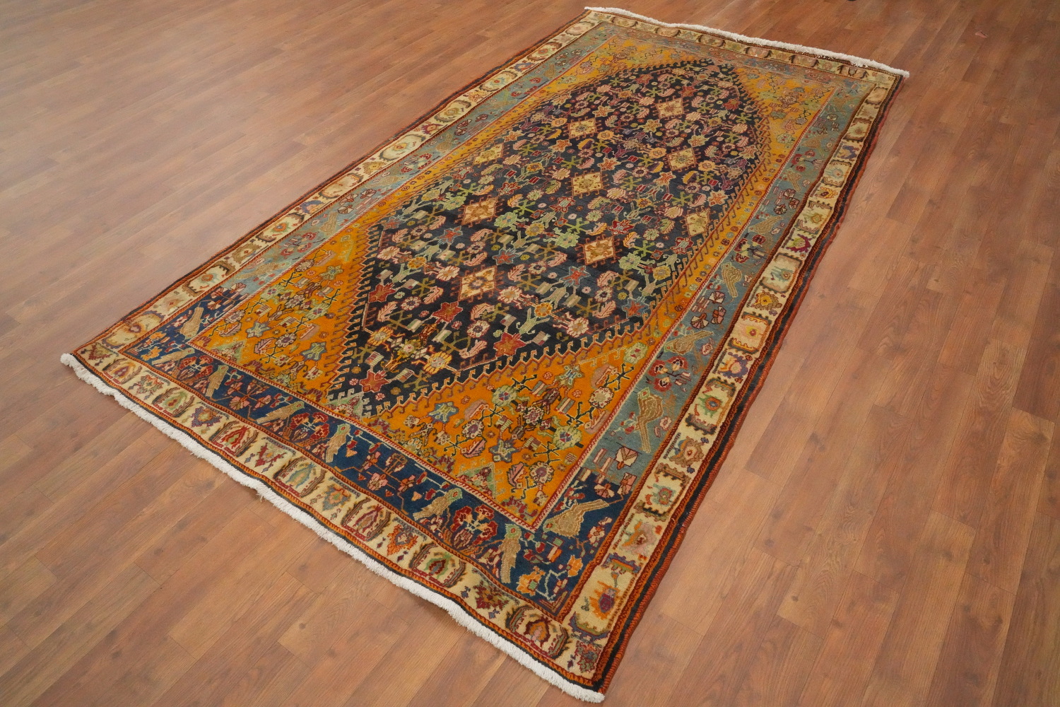 Antique Vegetable Dye Kashkoli Persian Area Rug 5x8