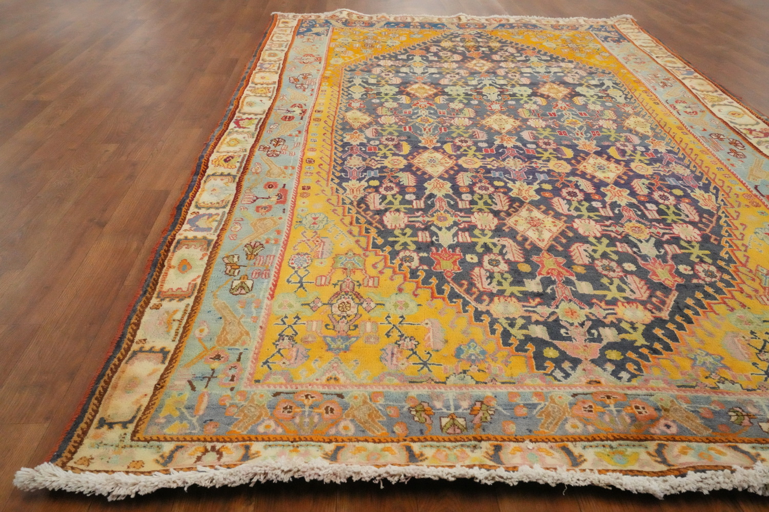 Antique Vegetable Dye Kashkoli Persian Area Rug 5x8