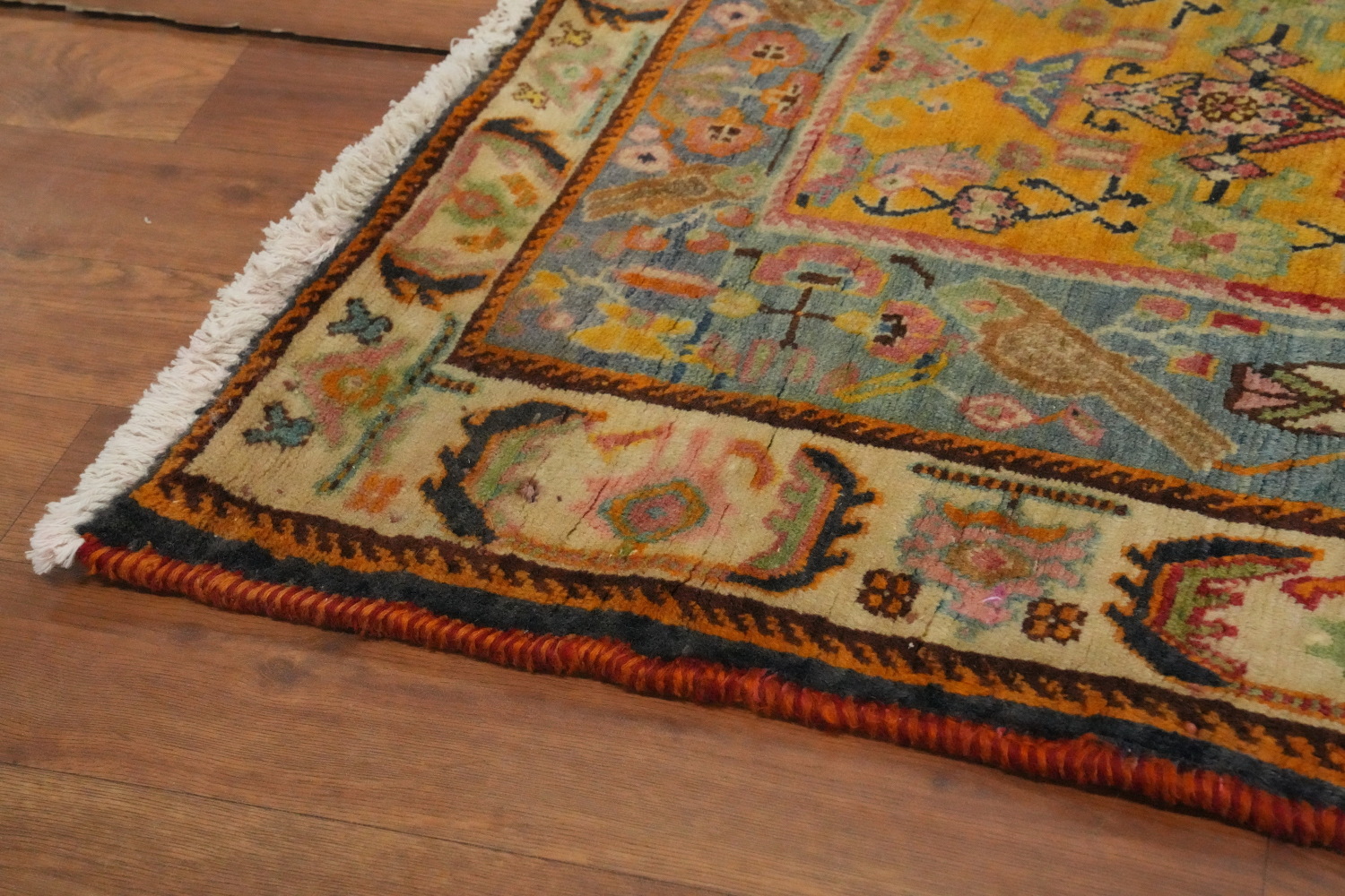 Antique Vegetable Dye Kashkoli Persian Area Rug 5x8