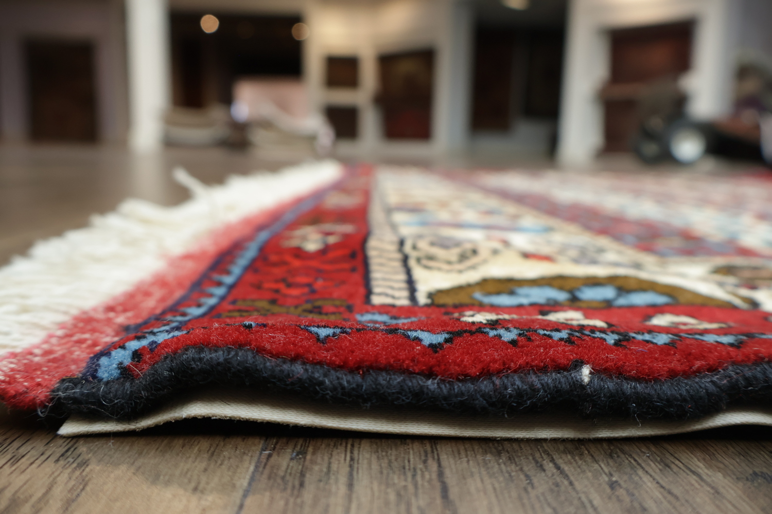 Wool & Silk Geometric Turkoman Persian Area Rug 4x6