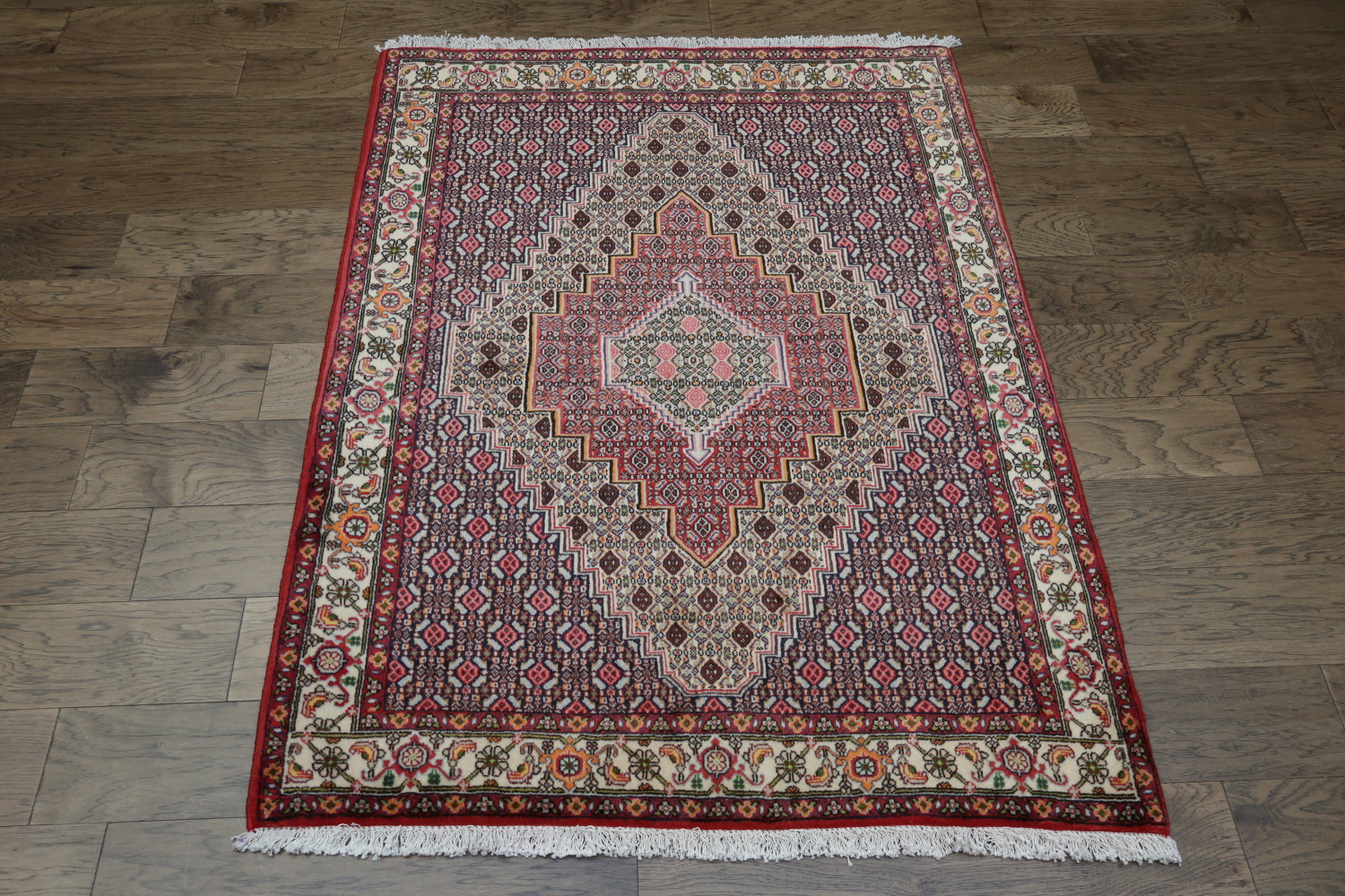 Geometric Bidjar Persian Area Rug 4x6
