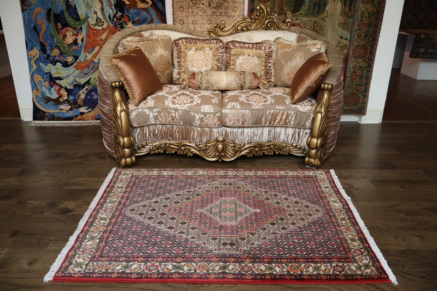 Geometric Bidjar Persian Area Rug 4x6
