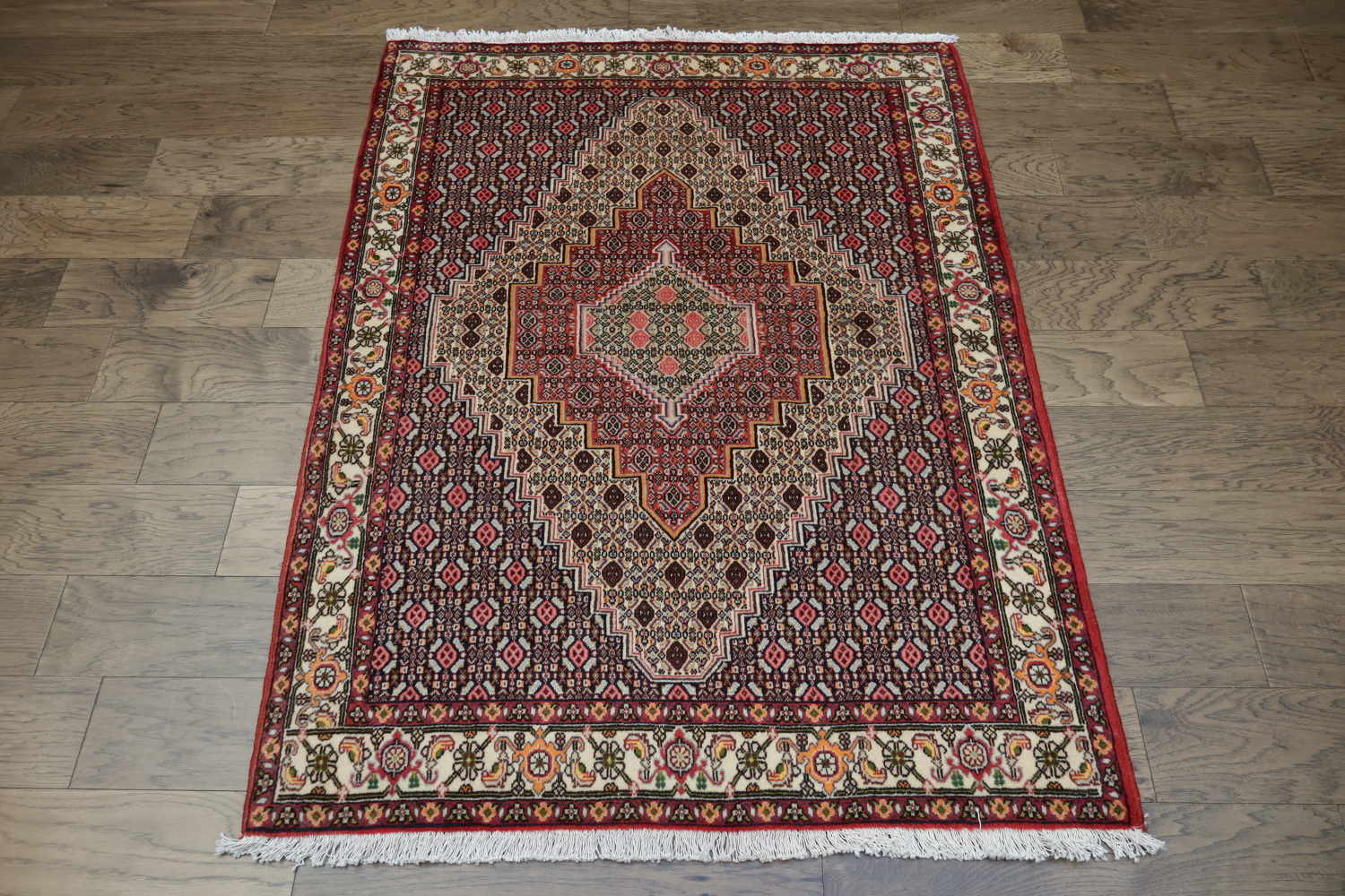 Geometric Bidjar Persian Area Rug 4x6