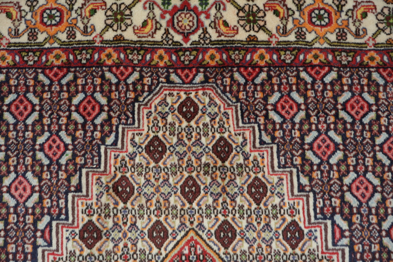 Geometric Bidjar Persian Area Rug 4x6