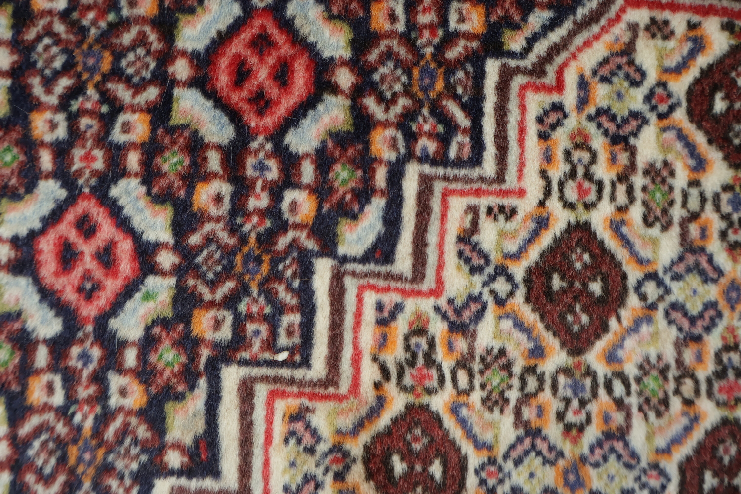 Geometric Bidjar Persian Area Rug 4x6