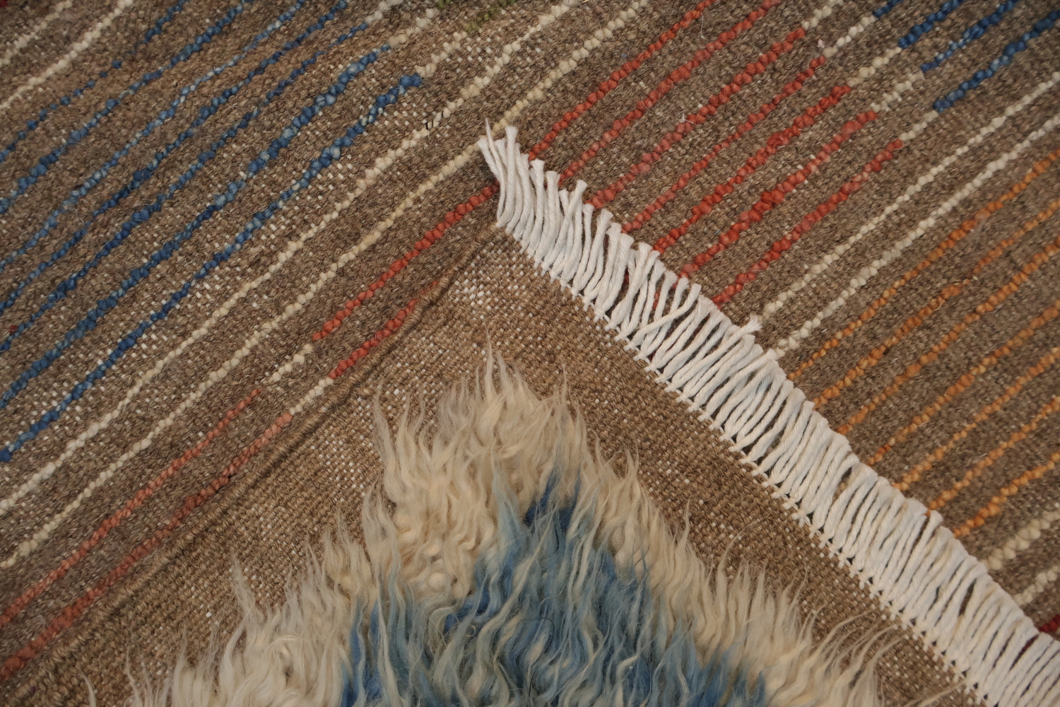 Colorful Brick Design Moroccan Berber Rug Perfect for Lively Living Spaces 8x11