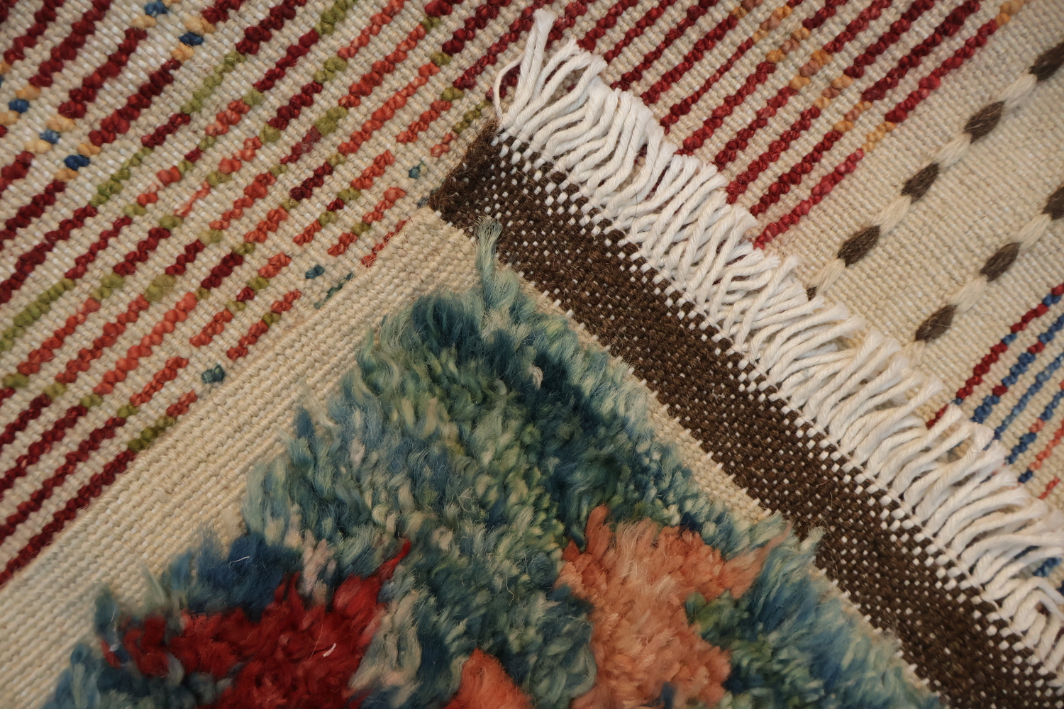 Geometric Plush Shaggy Moroccan Area Rug 6x10