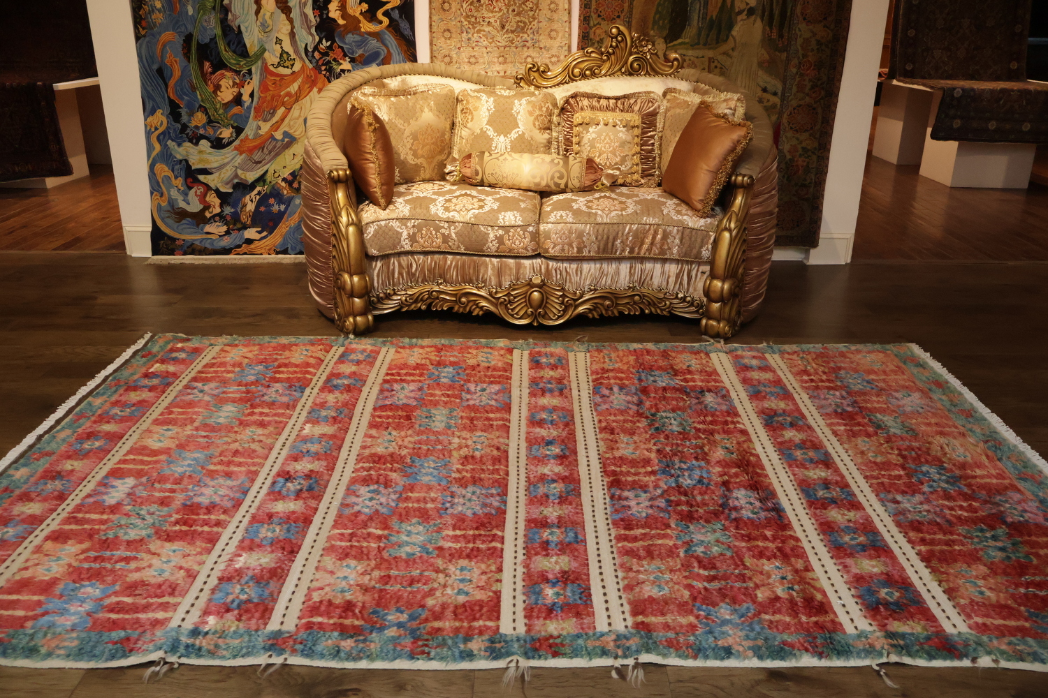Geometric Plush Shaggy Moroccan Area Rug 6x10