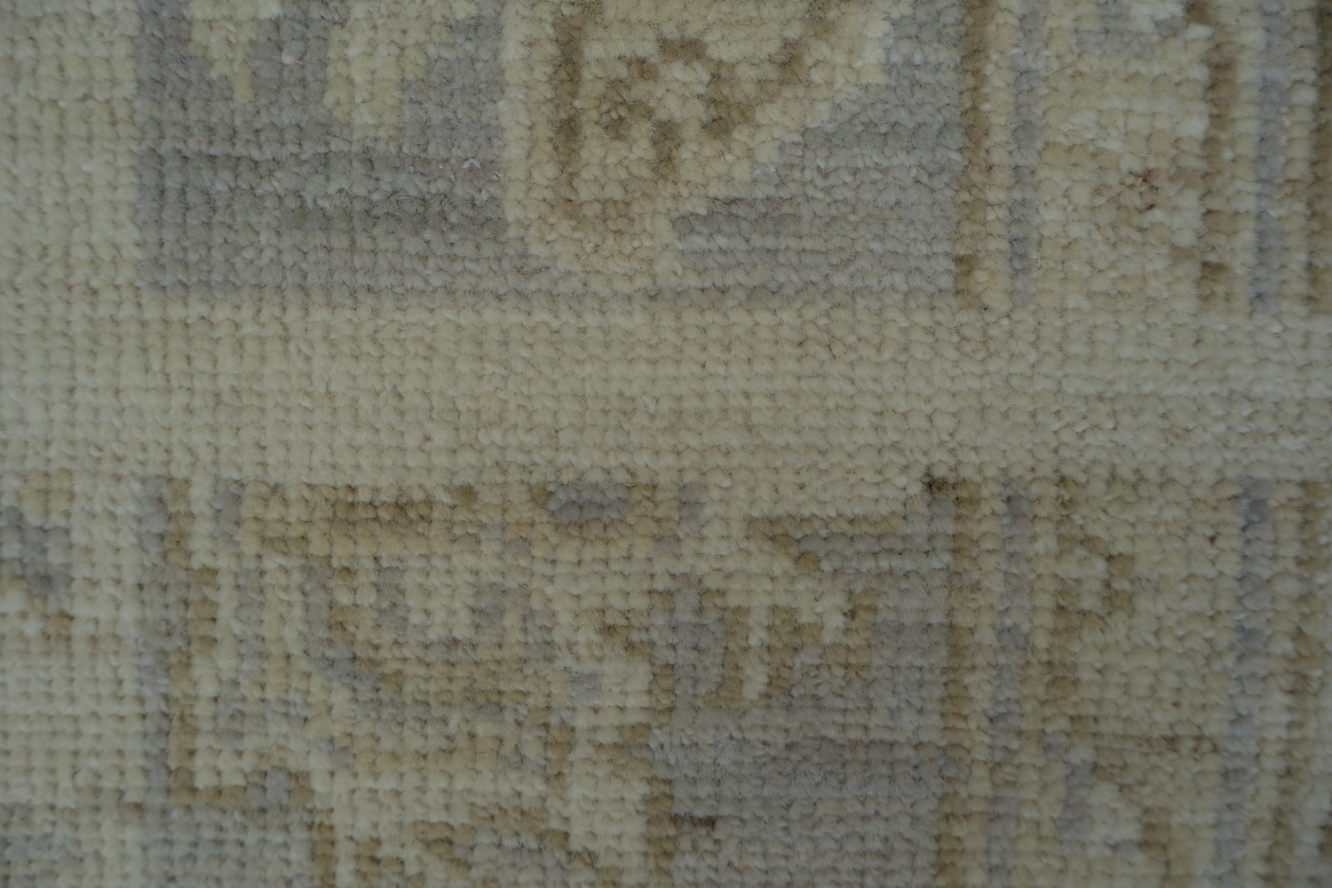 Elegant Faded Blue and Beige Floral Mortar Patterned Oushak Turkish Rug 5x6