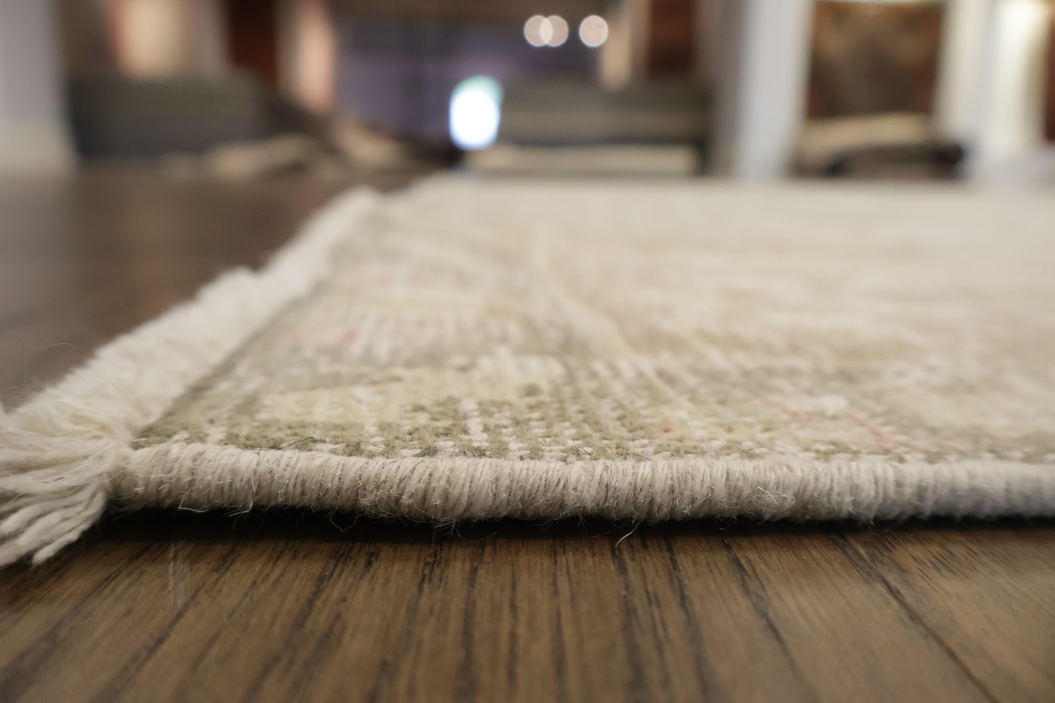 Muted Beige Gray Tabriz Distressed Persian Area Rug 6x9