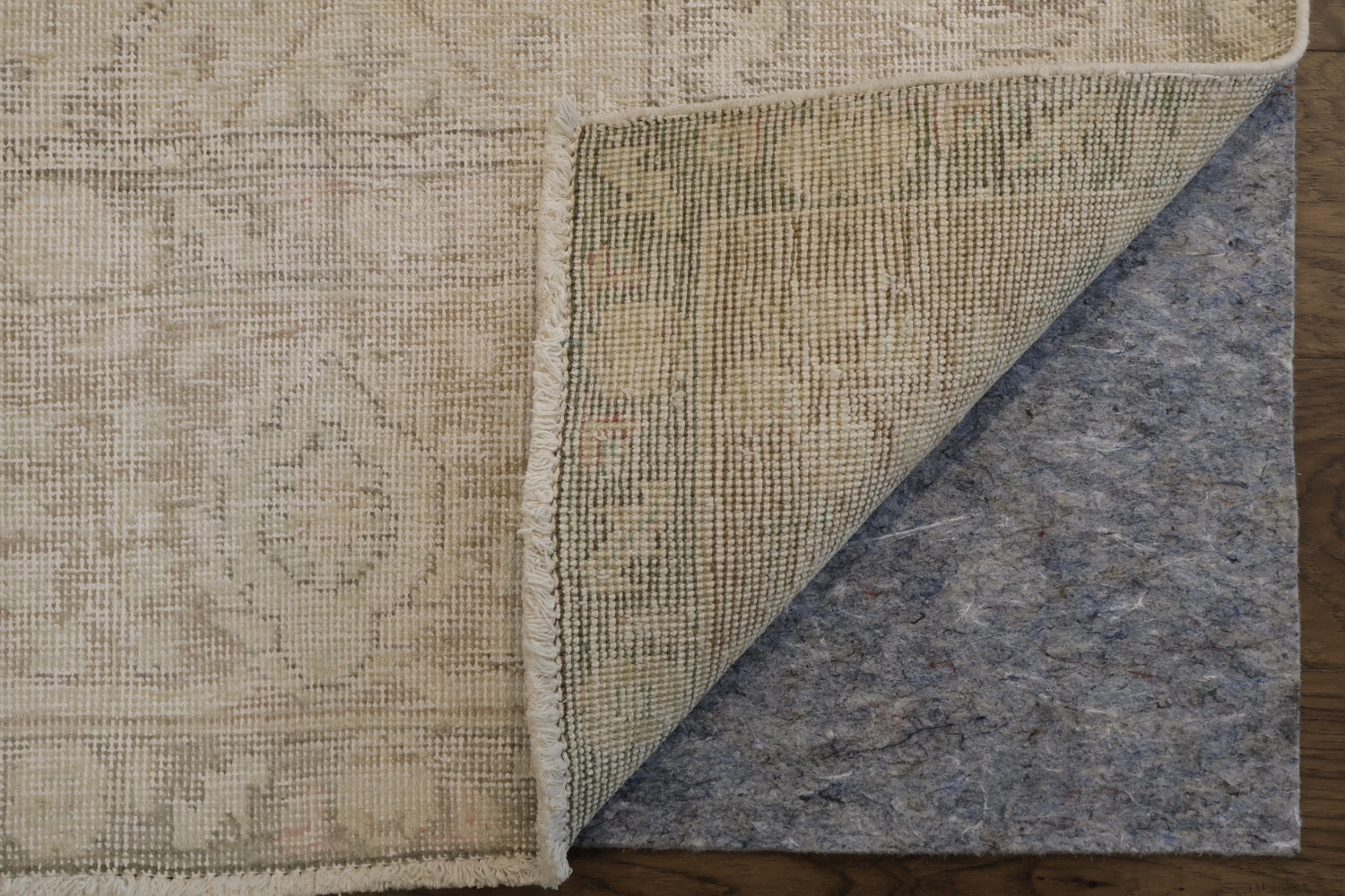Muted Beige Gray Tabriz Distressed Persian Area Rug 6x9