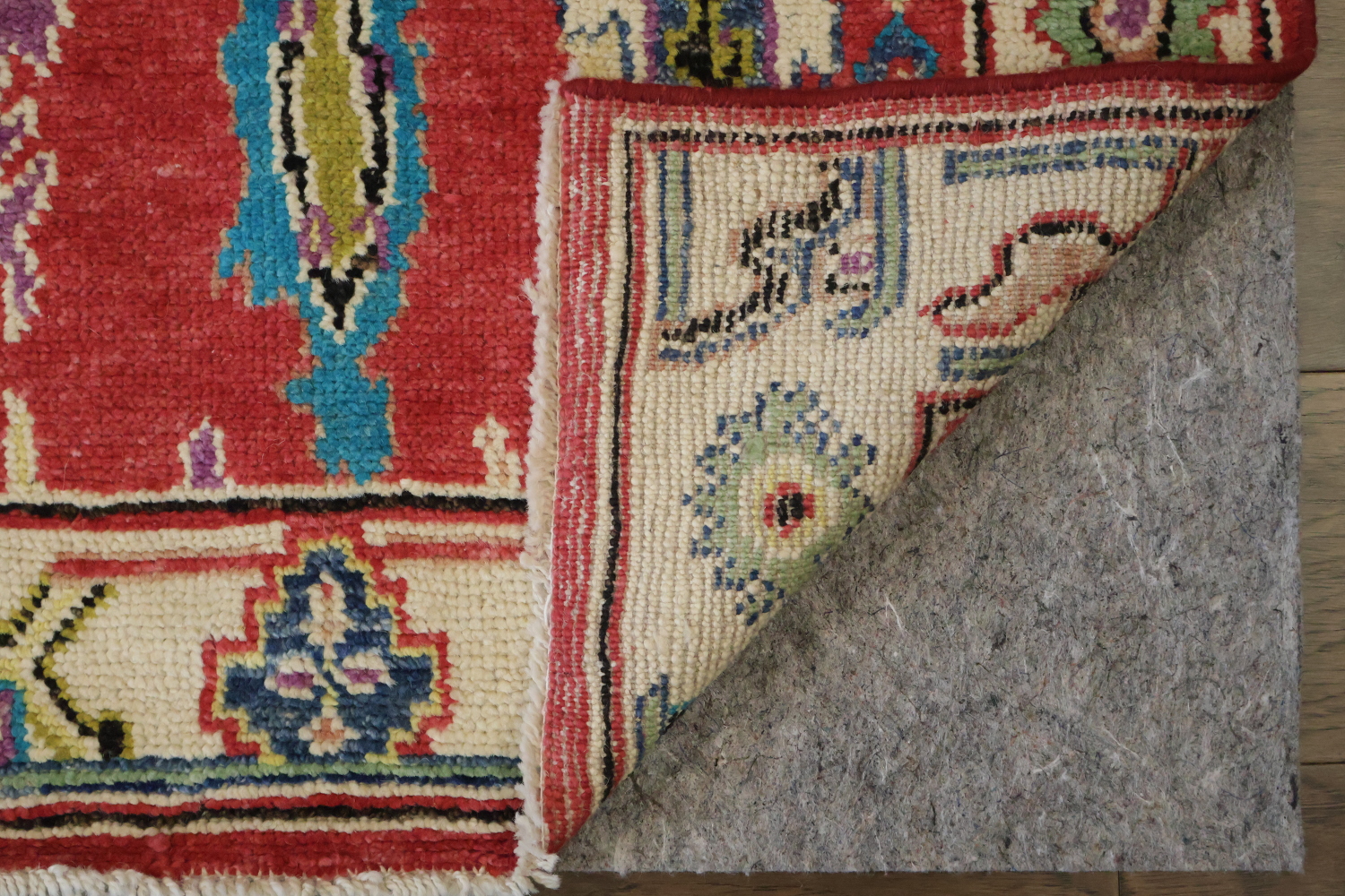 Vegetable Dye Colorful Oushak Turkish Runner Rug for Hallways 3x13